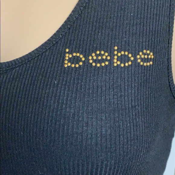 Bebe black and gold racerback onesie size large - Picture 8 of 10